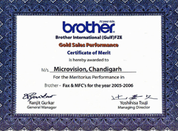  brother certificate